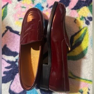 Burgundy Tod’s patent leather loafers size 36